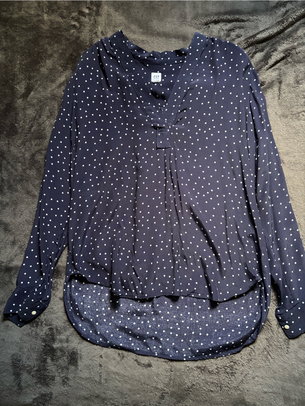GAP Navy Blue Polka Dot Infant One-Piece